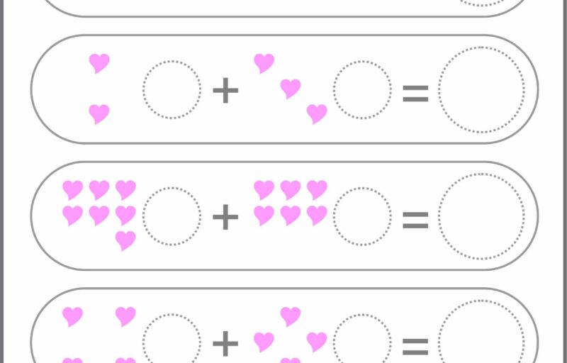 Practicar Sumas con Corazones #2