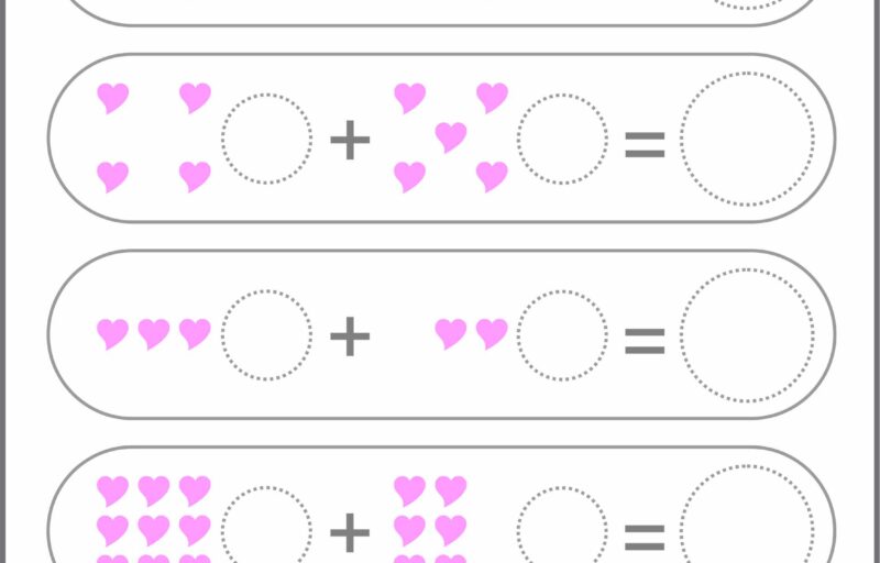 Practicar Sumas con Corazones #4